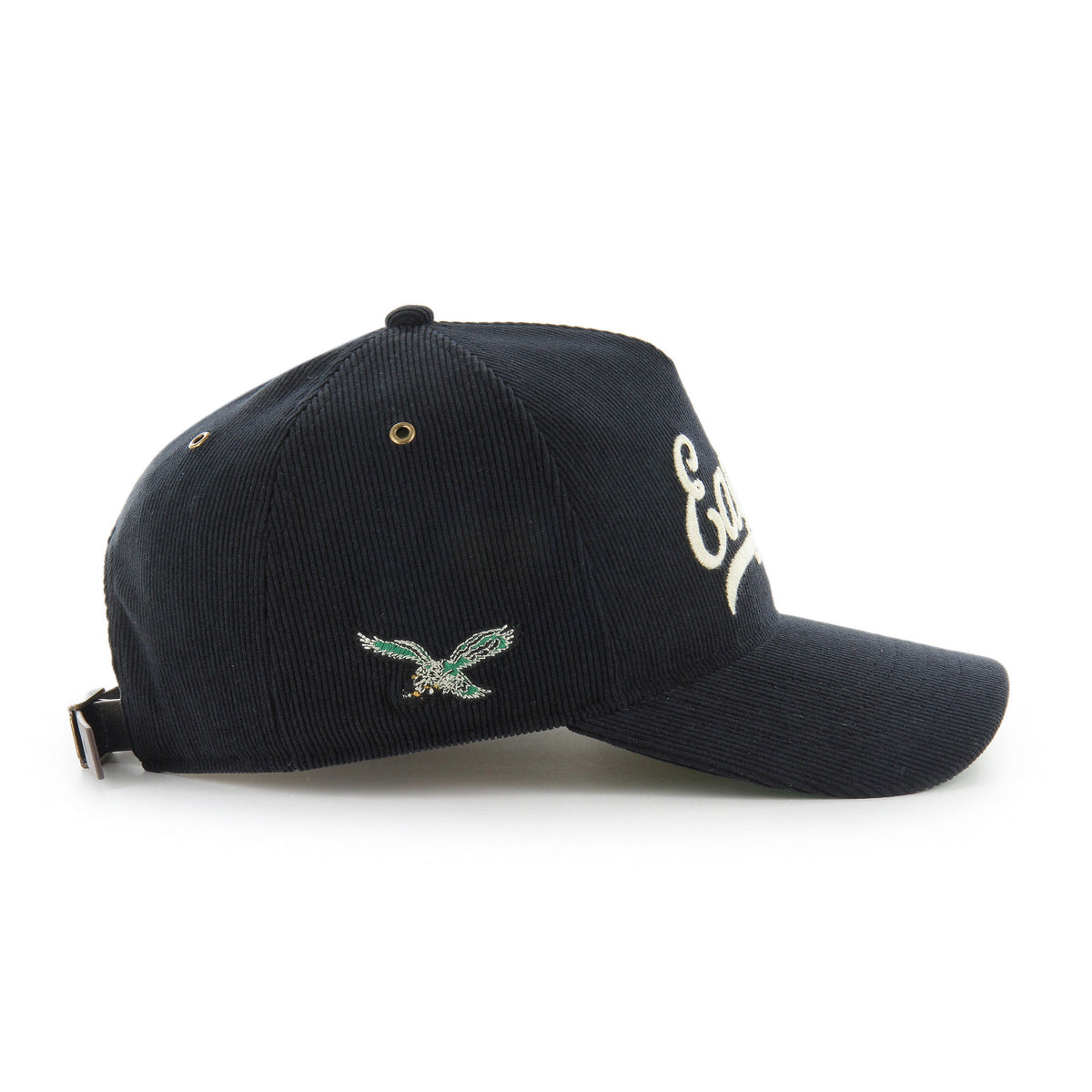 Philadelphia Eagles NFL 47 Brand Men Black Golden Age Corduroy Hitch Strap back product image 4, provided for visual