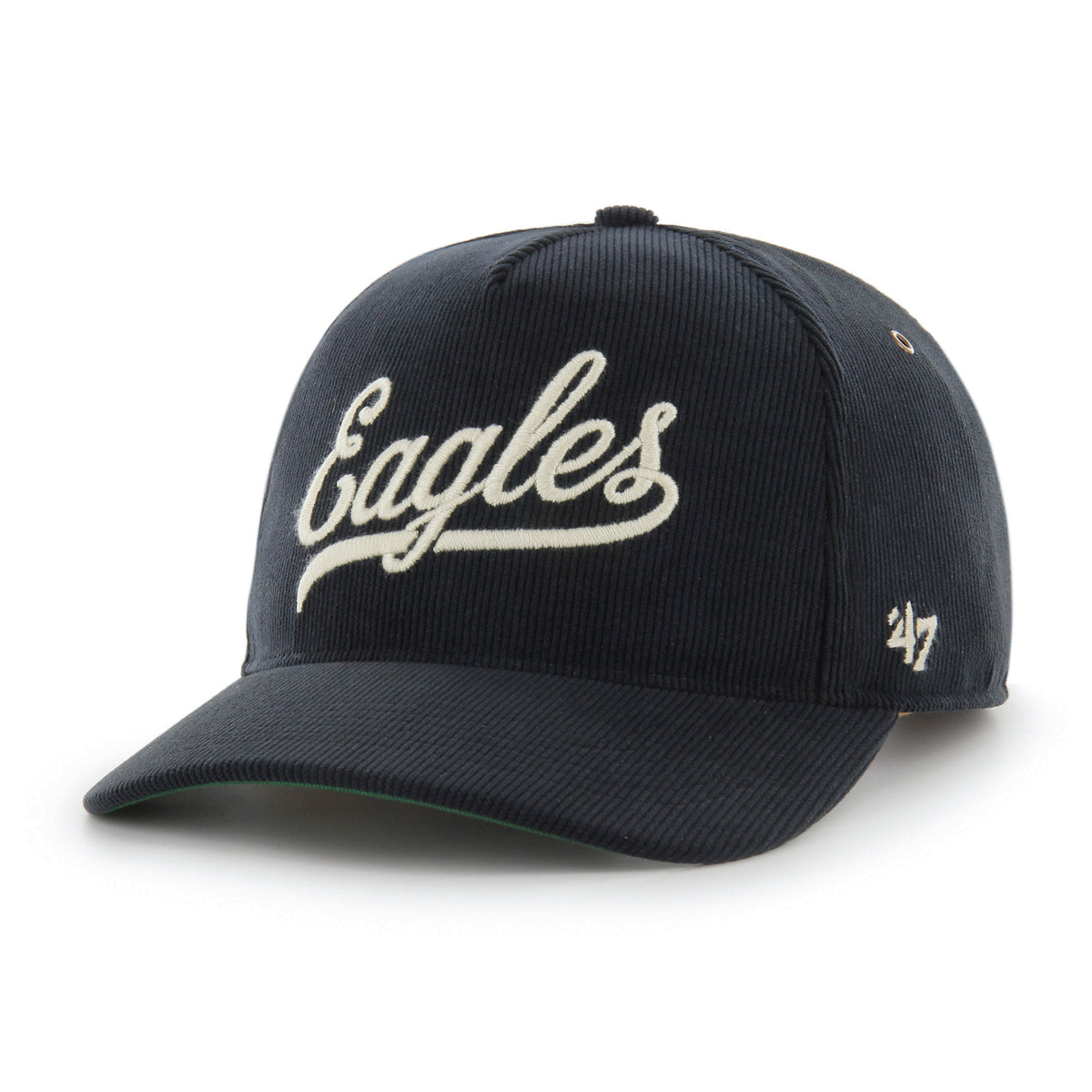 Philadelphia Eagles NFL 47 Brand Men Black Golden Age Corduroy Hitch Strap back product image 2, provided for visual