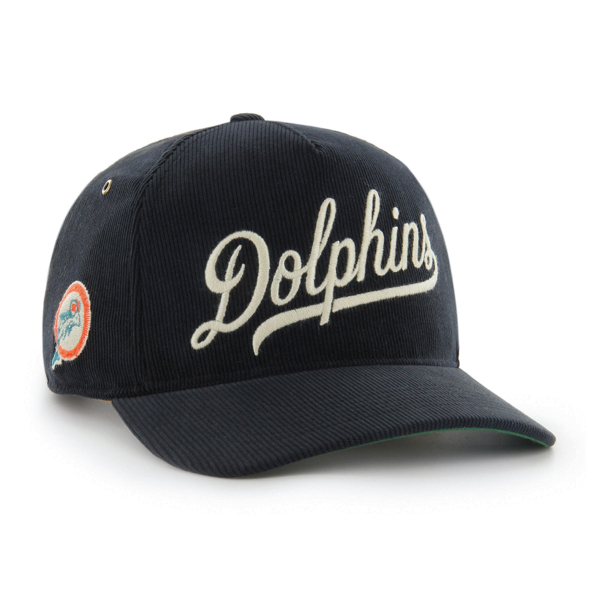 Miami Dolphins NFL 47 Brand Men Black Golden Age Corduroy Hitch Strap back product image 1, provided for visual reference