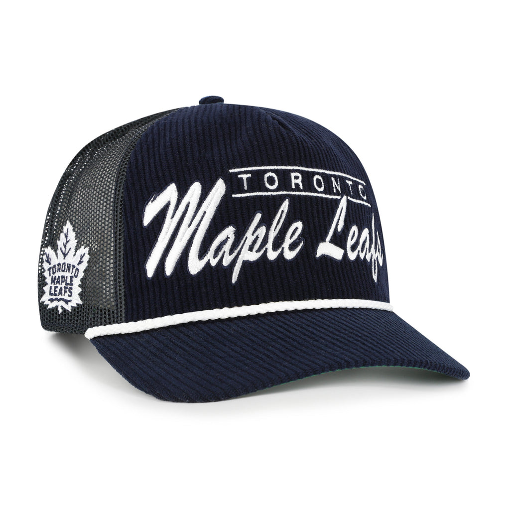 Toronto Maple Leafs NHL 47 Brand Men Navy Double Header Mesh Hitch Snapback product image 1, provided for visual reference