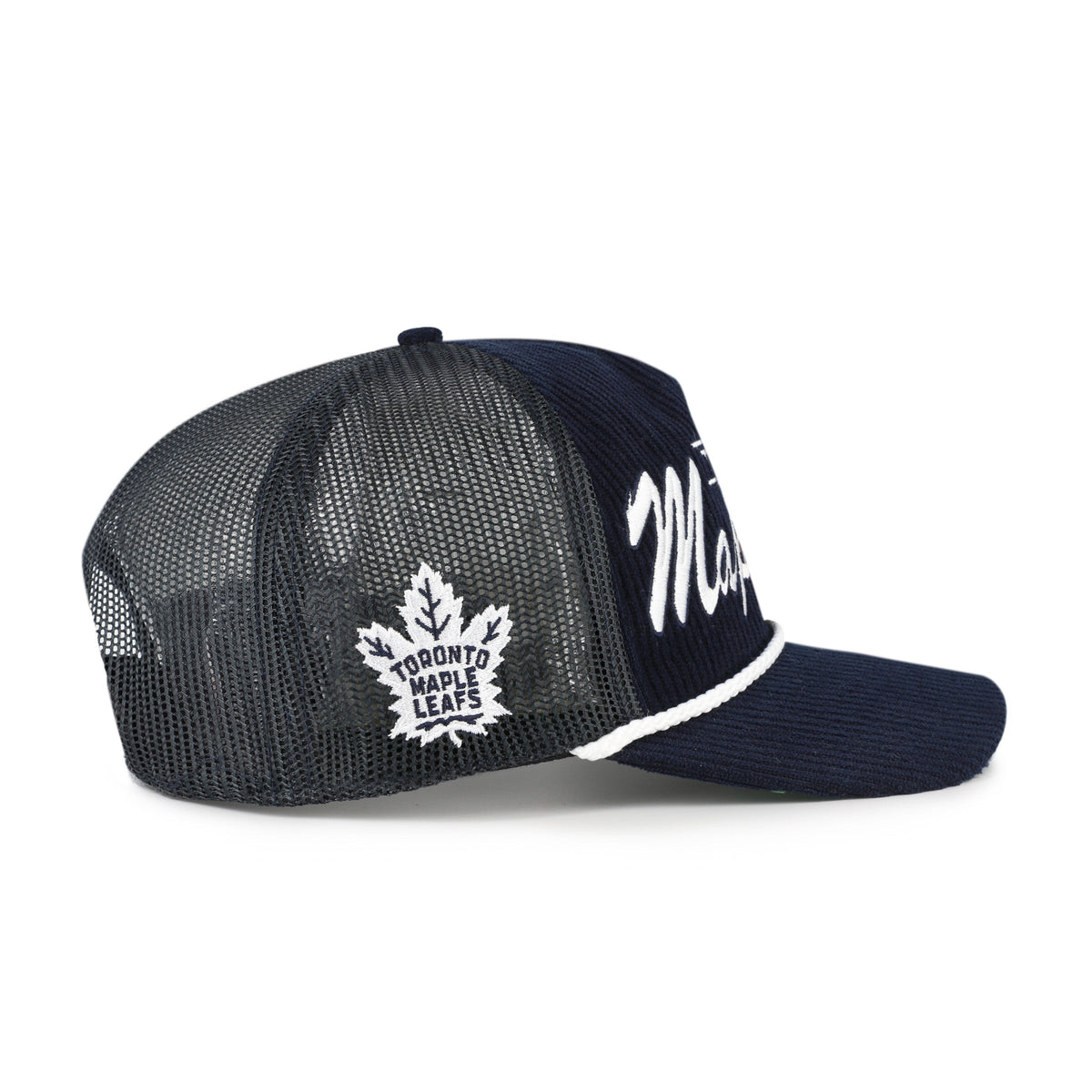 Toronto Maple Leafs NHL 47 Brand Men Navy Double Header Mesh Hitch Snapback product image 5, provided for visual reference