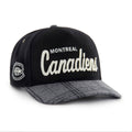 Montreal Canadiens NHL 47 Brand Men Black Windowpane Plaid Hitch Snapback Hat product image 1, provided for visual reference