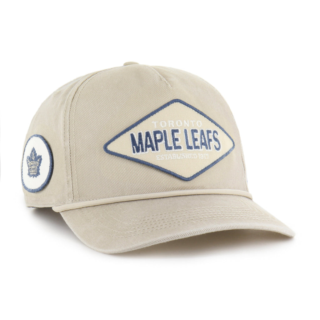 Toronto Maple Leafs NHL 47 Brand Men Beige Cairn Rope Hitch Snapback Hat product image 1, provided for visual reference and