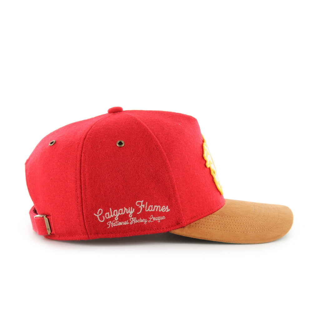 Calgary Flames NHL 47 Brand Men Red Golden Age Hitch Adjustable Hat product image 2, provided for visual reference and