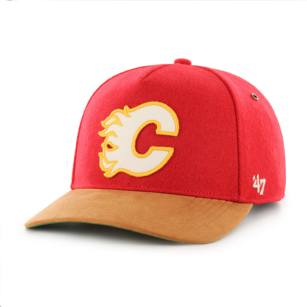 Calgary Flames NHL 47 Brand Men Red Golden Age Hitch Adjustable Hat product image 4, provided for visual reference and