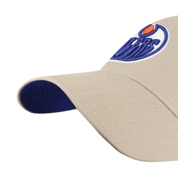Edmonton Oilers NHL 47 Brand Men Khaki MVP Sure Shot Snapback product image 3, provided for visual reference and product