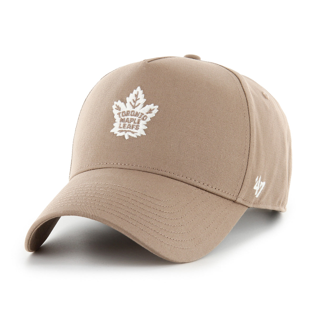Toronto Maple Leafs NHL 47 Brand Men Sandstone Foundational Offside Hitch Adjustable Hat product image 3, provided for