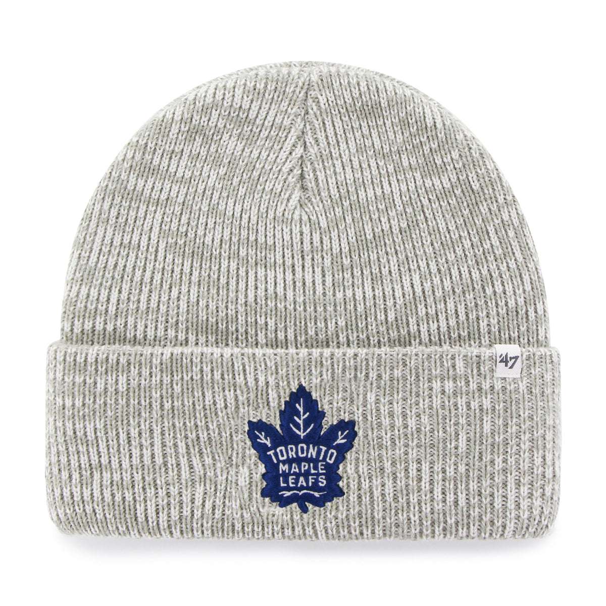 Toronto Maple Leafs NHL 47 Brand Men Grey Brain Freeze Cuff Knit Hat product image 1, provided for visual reference and