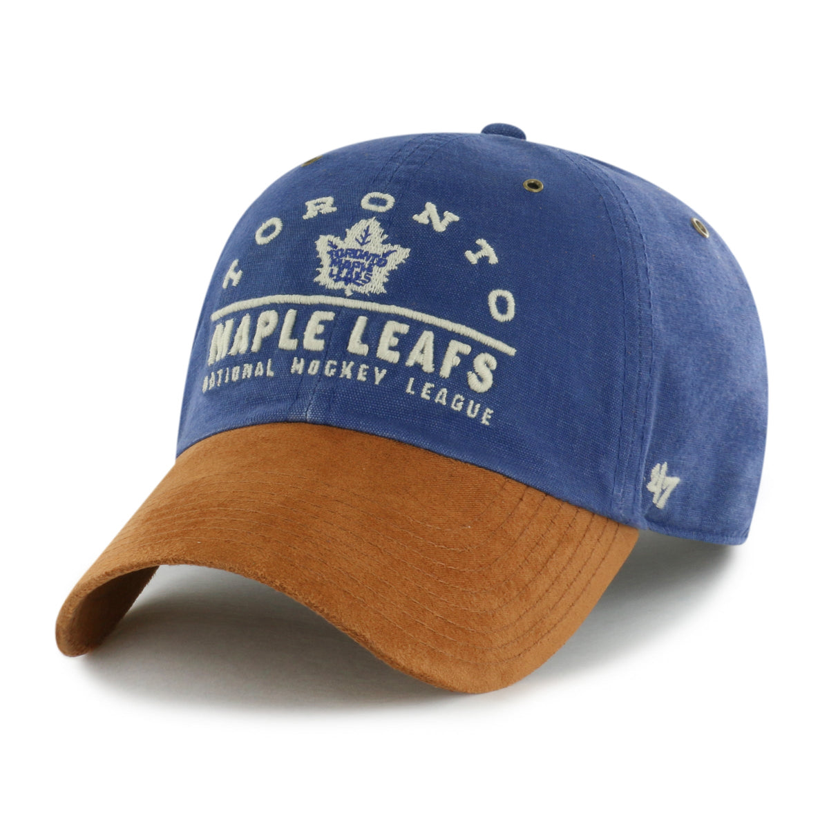 Toronto Maple Leafs NHL 47 Brand Men Navy Windham Suede Clean Up Adjustable Hat product image 1, provided for visual
