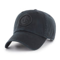 Winnipeg Jets NHL 47 Brand Men Black on Black Clean Up Adjustable Hat product image 1, provided for visual reference and