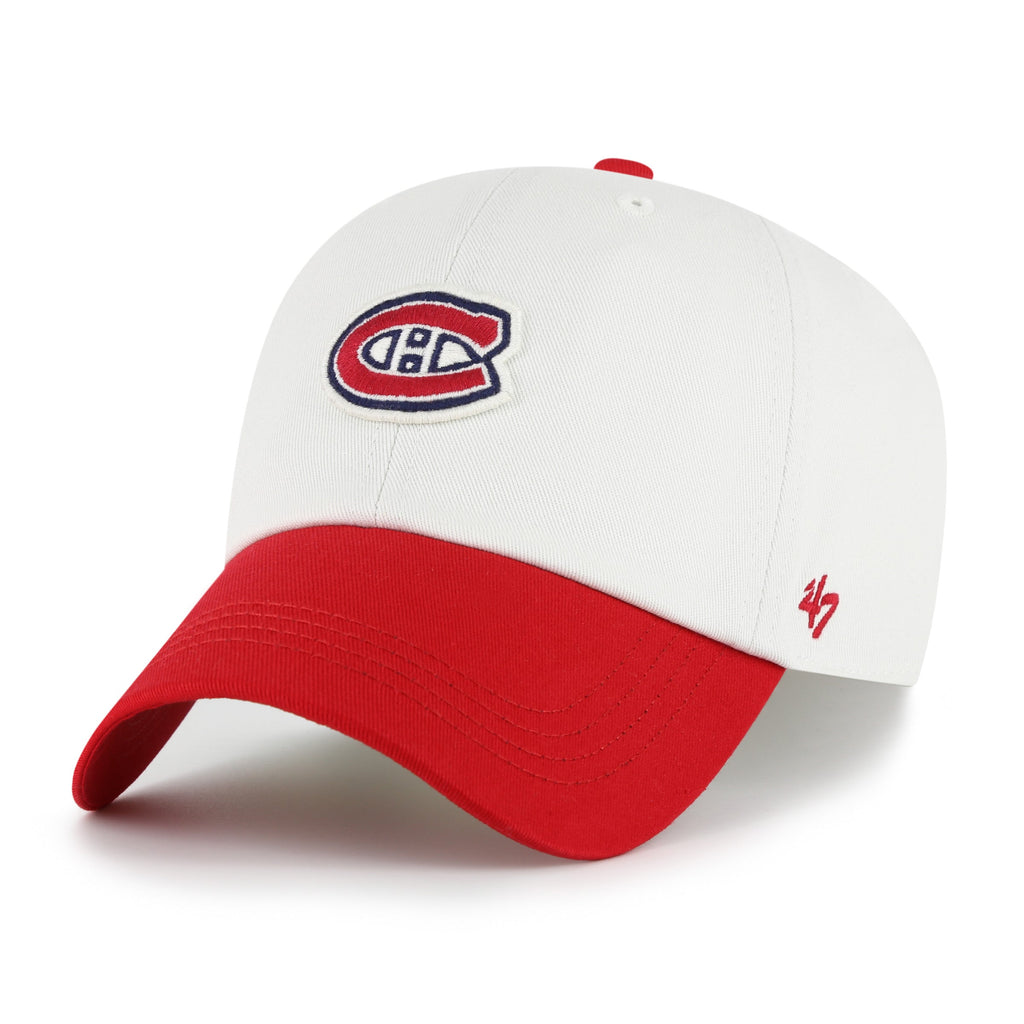 Montreal Canadiens NHL 47 Brand Men White Red Contemporary Two Tone Clean Up Adjustable Hat product image 2, provided for