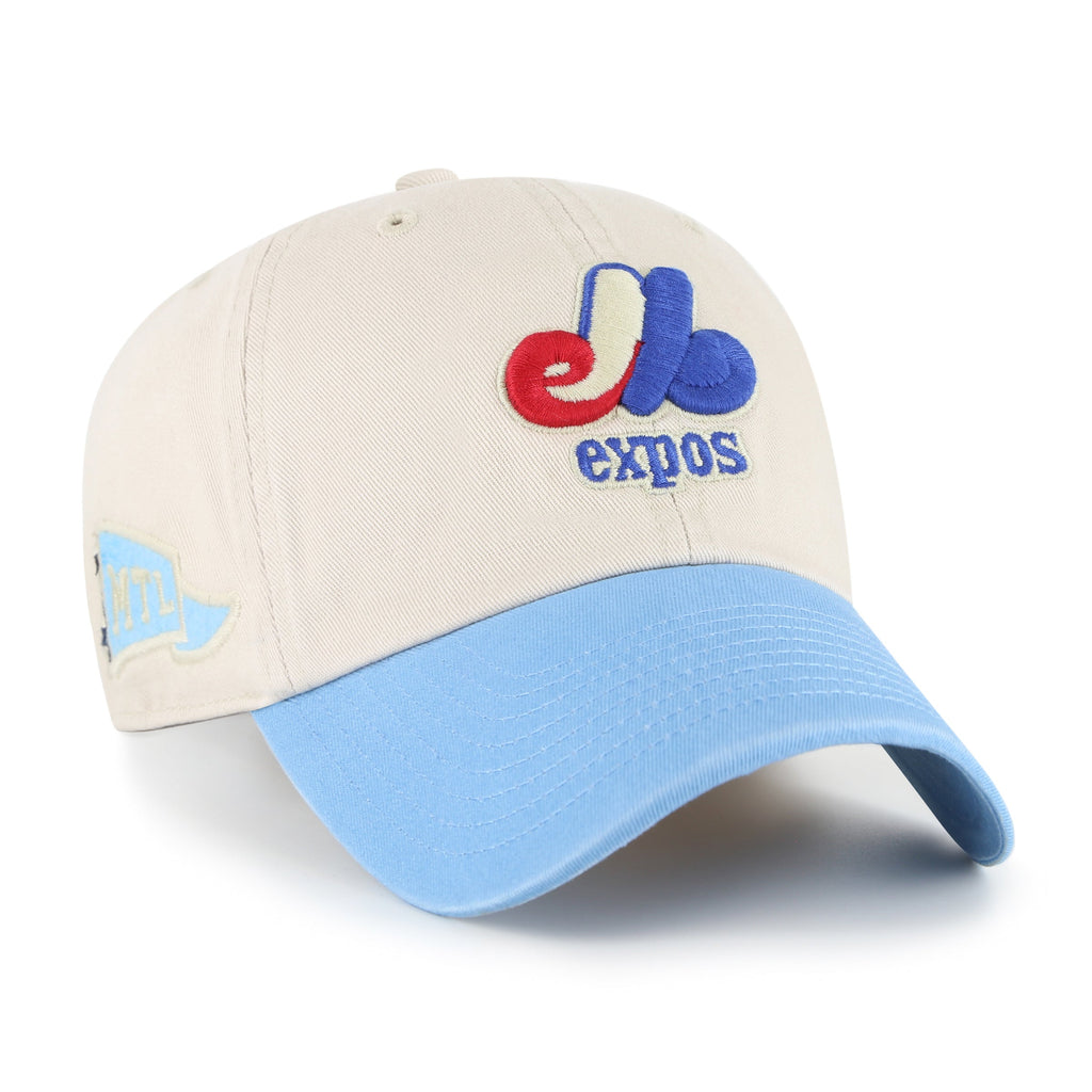 Montreal Expos MLB 47 Brand Men Beige Clean Up Grand Stand Adjustable Hat product image 2, provided for visual reference and