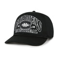 Montreal Canadiens NHL 47 Brand Men Black Break Wood Hitch Snapback Hat product image 1, provided for visual reference and
