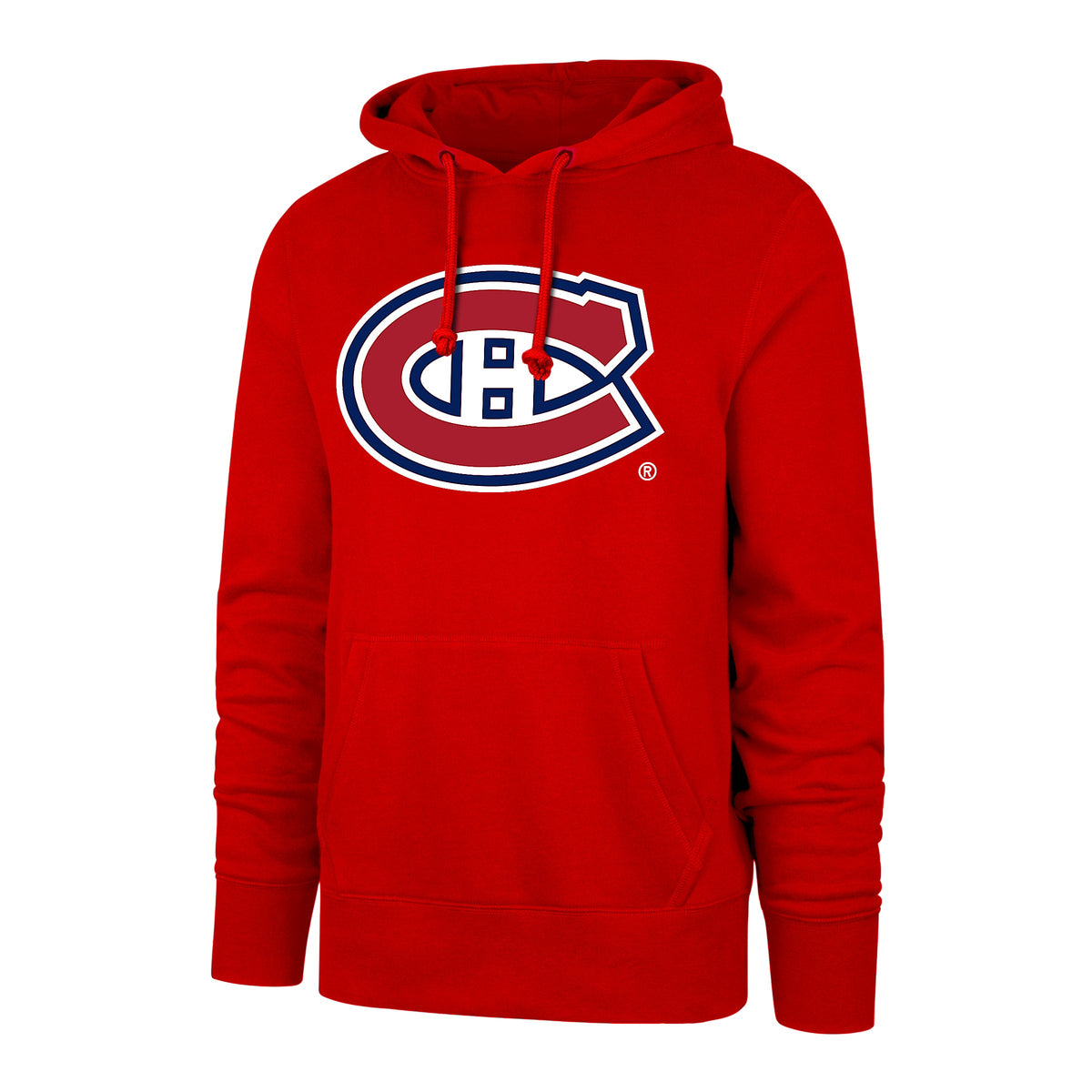 Montreal Canadiens NHL 47 Brand Men Red Imprint Headline Pullover Hoodie product image 1, provided for visual reference and