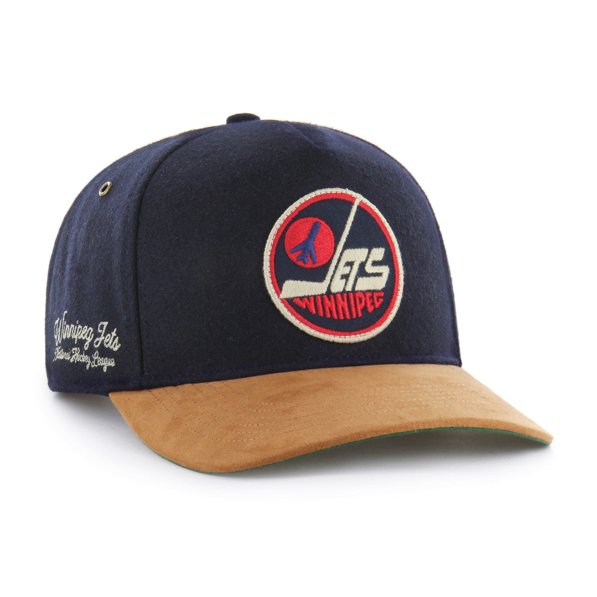 Winnipeg Jets NHL 47 Brand Men Navy Golden Age Hitch Adjustable Hat product image 1, provided for visual reference and