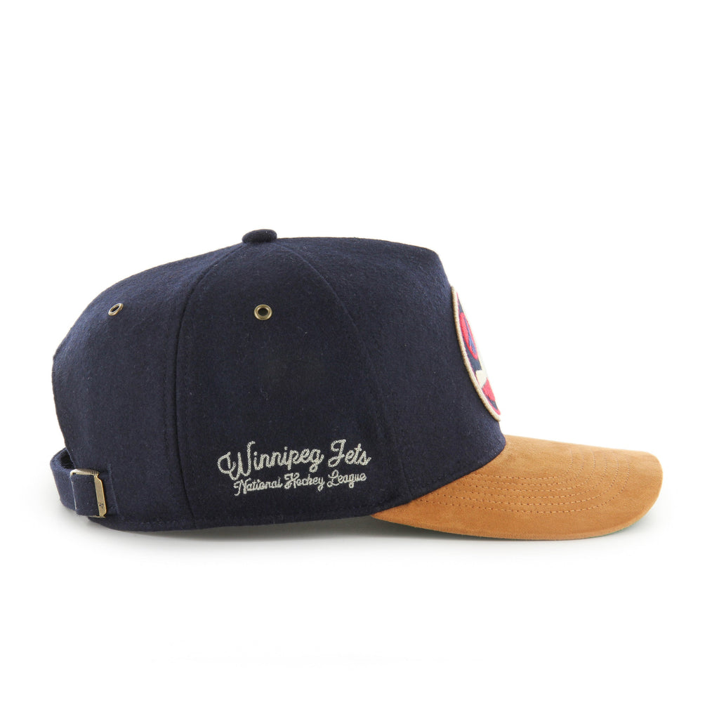 Winnipeg Jets NHL 47 Brand Men Navy Golden Age Hitch Adjustable Hat product image 5, provided for visual reference and