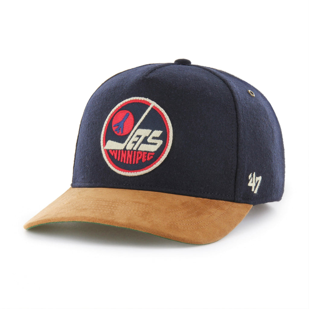 Winnipeg Jets NHL 47 Brand Men Navy Golden Age Hitch Adjustable Hat product image 3, provided for visual reference and