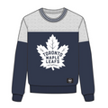 Toronto Maple Leafs NHL 47 Brand Men Grey Satin Lock Bryson Crew Sweater product image 1, provided for visual reference and