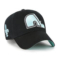 Quebec Nordiques NHL 47 Brand Men Black Mint Double Under Clean Up Adjustable Hat product image 1, provided for visual