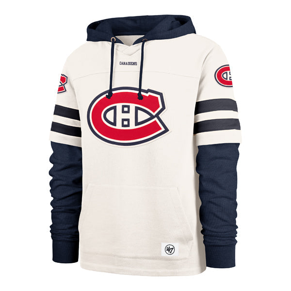 Montreal Canadiens NHL 47 Brand Men Navy Split Zone Cornerback Duo Lacer Hoodie product image 1, provided for visual