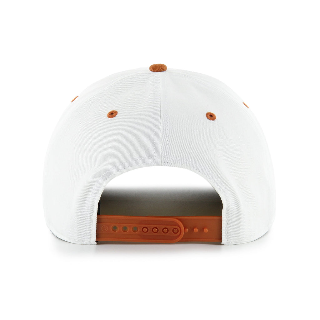 Texas Longhorns NCAA 47 Brand Men White Roscoe Rope Two Tone Hitch Snapback Hat product image 2, provided for visual