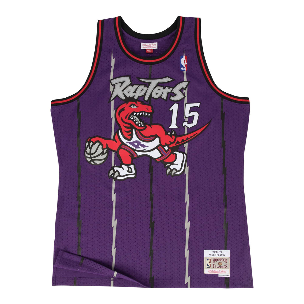 Vince Carter Toronto Raptors NBA Mitchell & Ness Kids Purple 1998-99 Hardwood Classics Swingman Jersey product image 1,