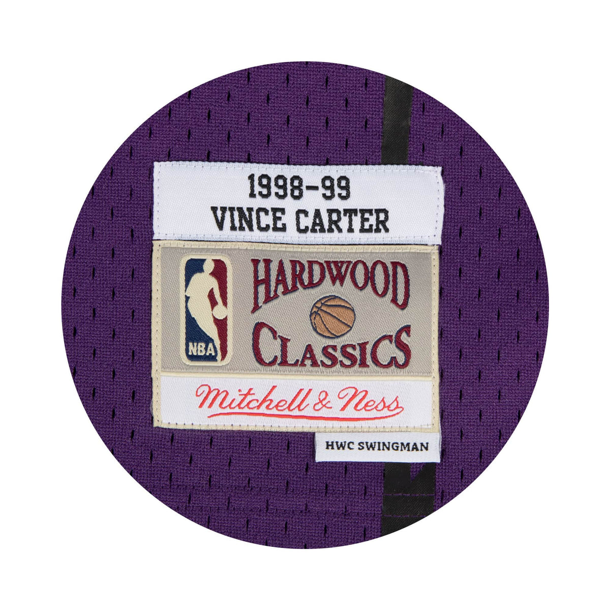 Vince Carter Toronto Raptors NBA Mitchell & Ness Kids Purple 1998-99 Hardwood Classics Swingman Jersey product image 3,